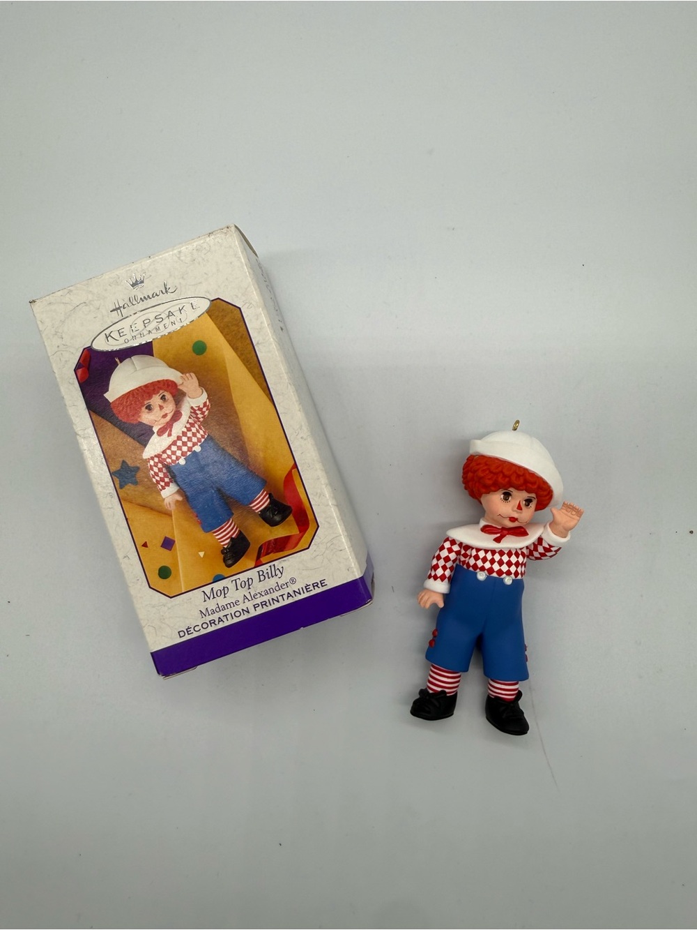 Madame Alexander Red-Haired Doll in Blue Overalls and White Hat